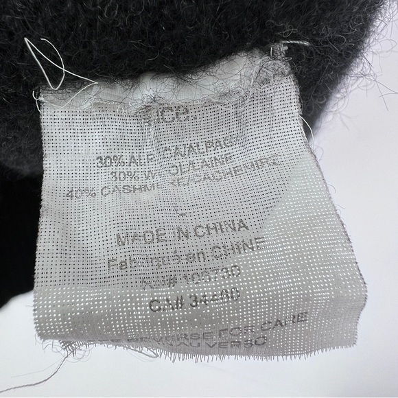 Vince sweater Alpaca Wool Cashmere‎ Cowl Neck Short Sleeve L black - Picture 4 of 10